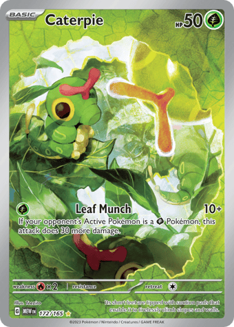 Caterpie Pokemon 151 Pokemon Card
