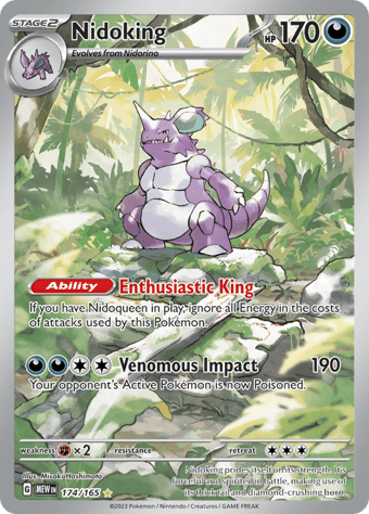 Nidoking Pokemon 151 Pokemon Card
