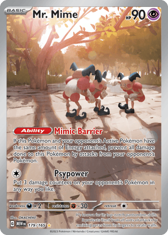 Mr Mime Pokemon 151 Pokemon Card