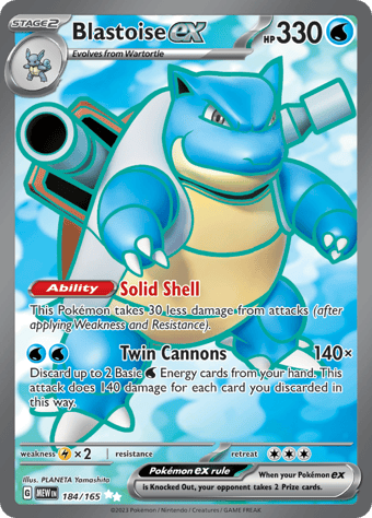 Blastoise EX Pokemon 151 Pokemon Card
