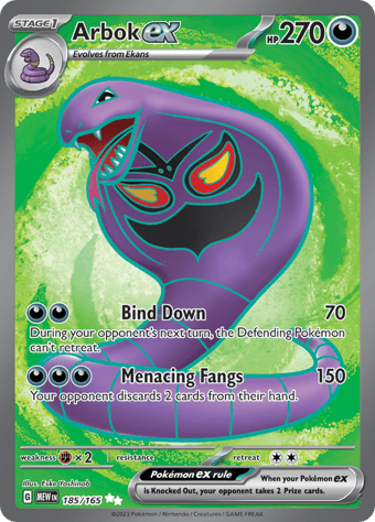 Arbok EX Pokemon 151 Pokemon Card