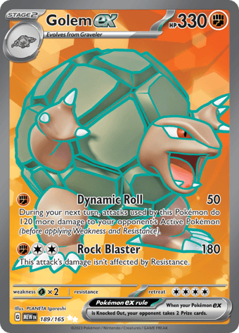 Golem EX Pokemon 151 Pokemon Card
