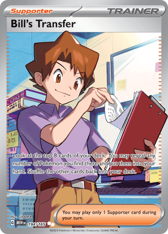Bill's Transfer Pokemon 151 Pokemon Card