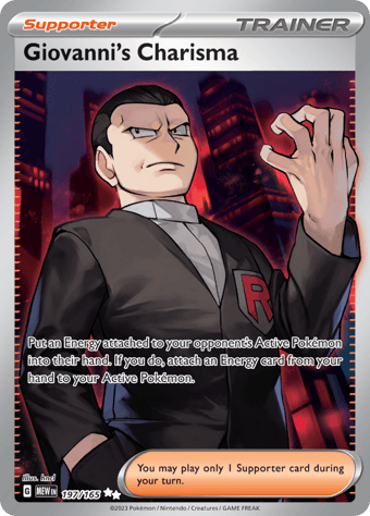 Giovanni's Charisma Pokemon 151 Pokemon Card