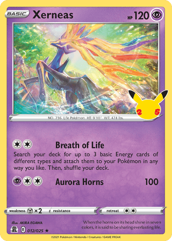 Xerneas Celebrations Pokemon Card