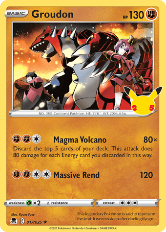 Groudon Celebrations Pokemon Card