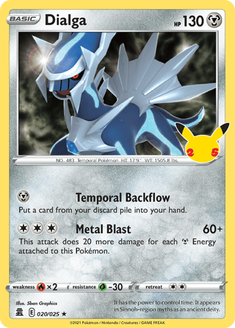 Dialga Celebrations Pokemon Card