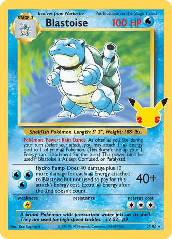 Blastoise Celebrations - Classic Collection Pokemon Card