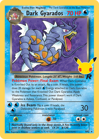 Dark Gyarados Celebrations - Classic Collection Pokemon Card