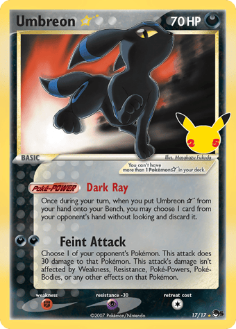 Umbreon Star Celebrations - Classic Collection Pokemon Card