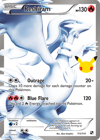 Reshiram Celebrations - Classic Collection Pokemon Card