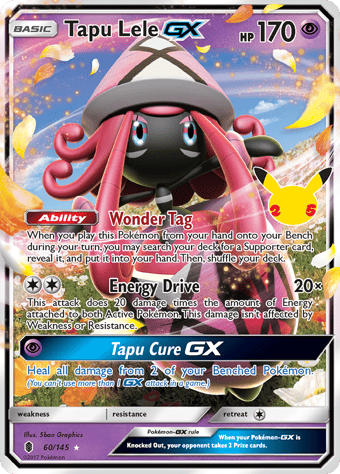 Tapu Lele GX Celebrations - Classic Collection Pokemon Card