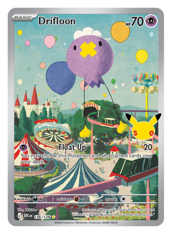 Drifloon 30th Celebration Pokemon Card