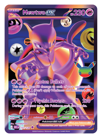 Mewtwo EX 30th Celebration Pokemon Card