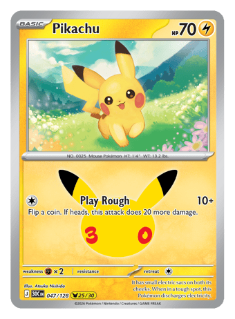 Pikachu 30th Celebration Pokemon Card