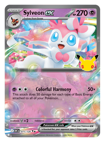 Sylveon EX 30th Celebration Pokemon Card