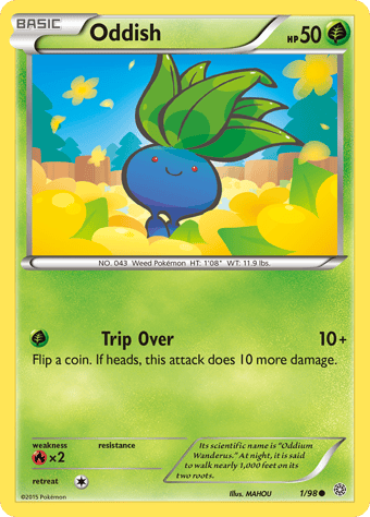 Oddish Ancient Origins Pokemon Card