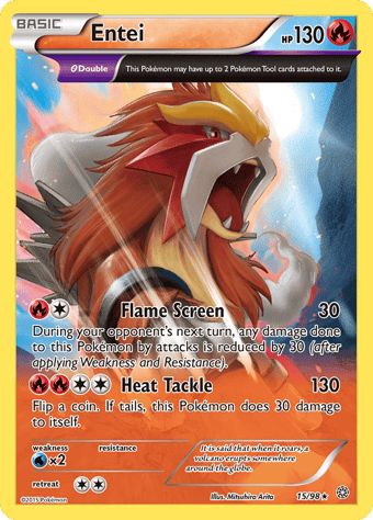 Entei Ancient Origins Pokemon Card