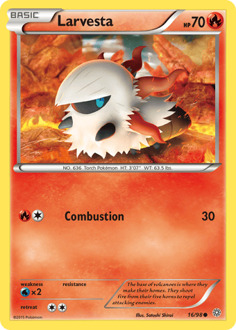 Larvesta Ancient Origins Pokemon Card