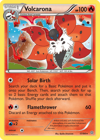 Volcarona Ancient Origins Pokemon Card