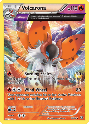 Volcarona Ancient Origins Pokemon Card