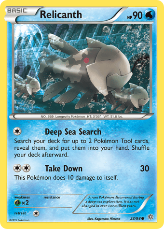 Relicanth Ancient Origins Pokemon Card