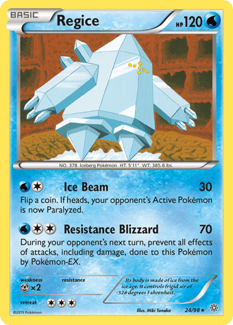 Regice Ancient Origins Pokemon Card
