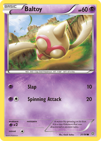 Baltoy Ancient Origins Pokemon Card