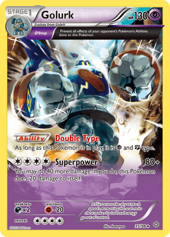 Golurk Ancient Origins Pokemon Card