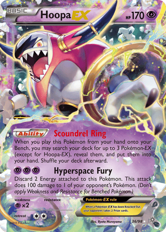 Hoopa-EX Ancient Origins Pokemon Card