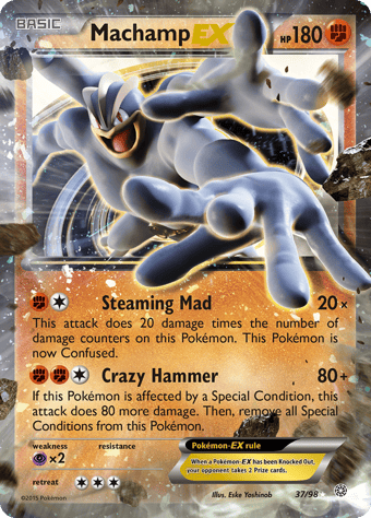 Machamp-EX Ancient Origins Pokemon Card