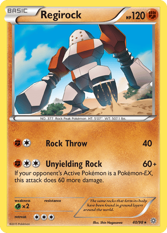 Regirock Ancient Origins Pokemon Card
