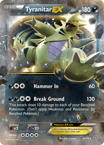 Tyranitar-EX Ancient Origins Pokemon Card