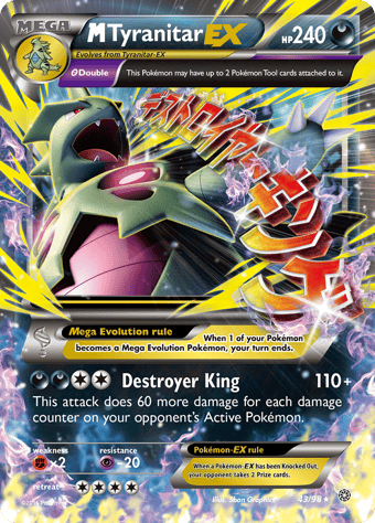M Tyranitar-EX Ancient Origins Pokemon Card