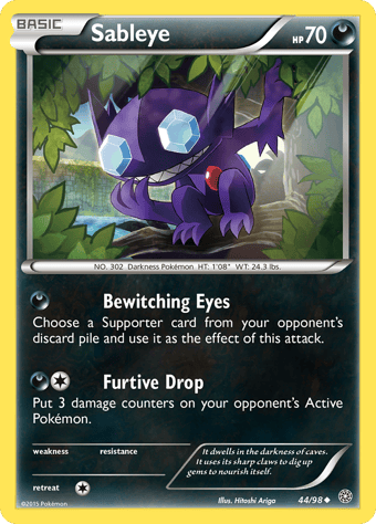 Sableye Ancient Origins Pokemon Card