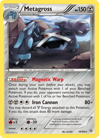 Metagross Ancient Origins Pokemon Card