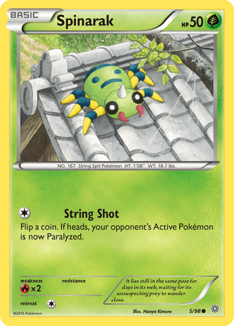 Spinarak Ancient Origins Pokemon Card