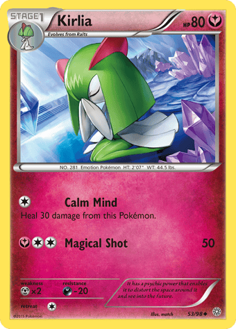 Kirlia Ancient Origins Pokemon Card
