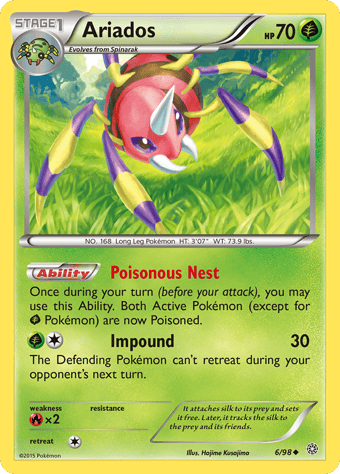 Ariados Ancient Origins Pokemon Card