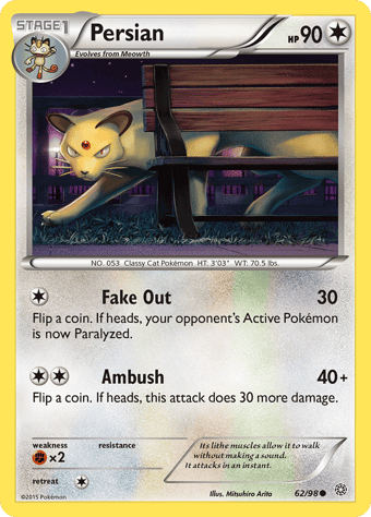 Persian Ancient Origins Pokemon Card