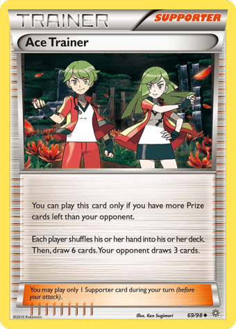 Ace Trainer Ancient Origins Pokemon Card