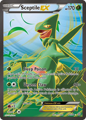 Sceptile-EX Ancient Origins Pokemon Card