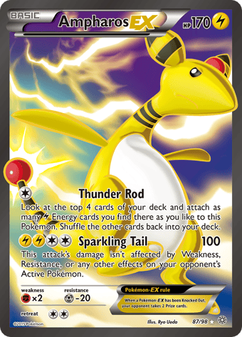 Ampharos-EX Ancient Origins Pokemon Card