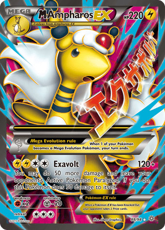 M Ampharos-EX Ancient Origins Pokemon Card