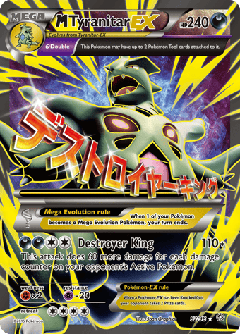 M Tyranitar-EX Ancient Origins Pokemon Card