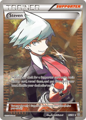 Steven Ancient Origins Pokemon Card