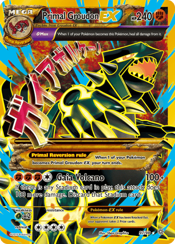 Primal Groudon-EX Ancient Origins Pokemon Card