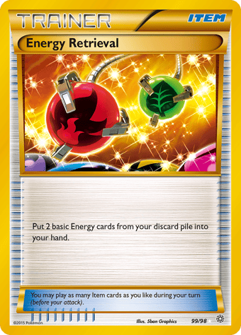 Energy Retrieval Ancient Origins Pokemon Card