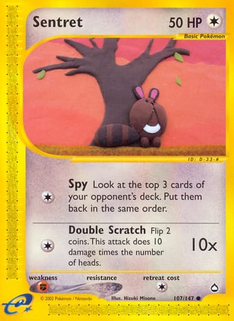 Sentret Aquapolis Pokemon Card