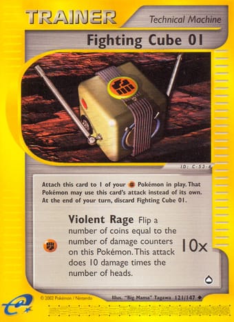 Fighting Cube 01 Aquapolis Pokemon Card
